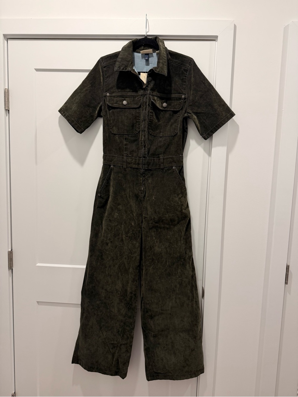 Universal Thread Dark Olive Short-Sleeve Utility Jumpsuit